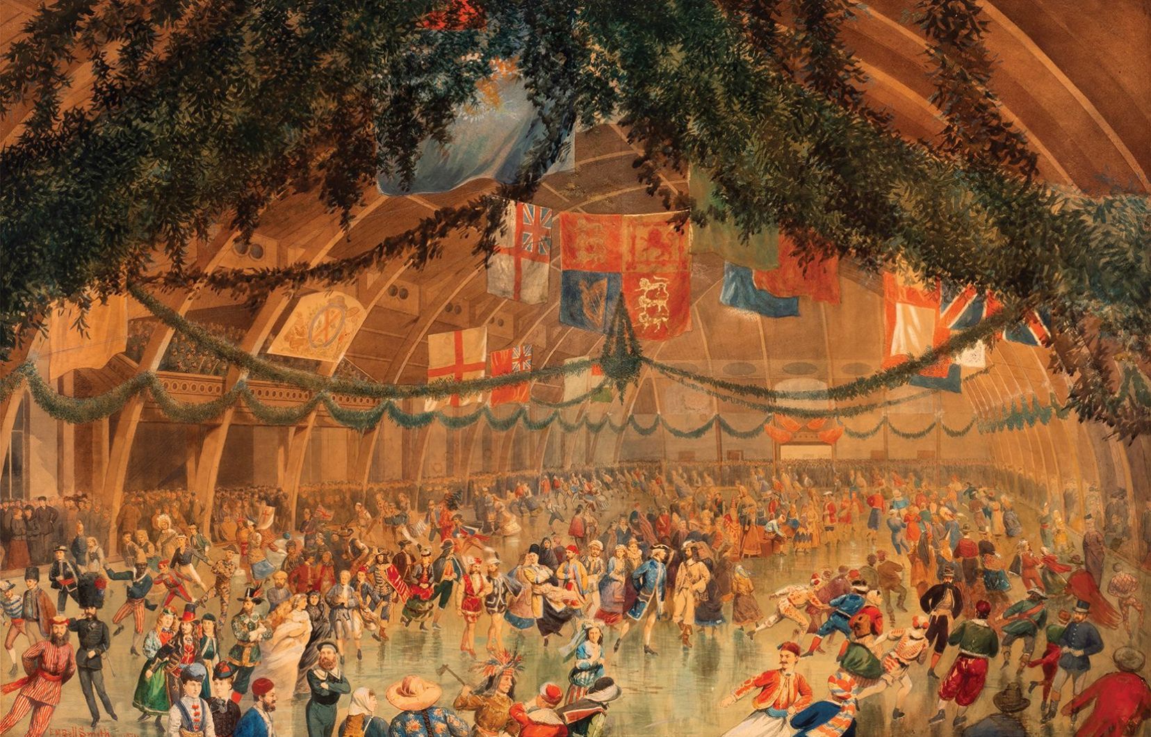 Carnaval, Patinoire Victoria de Frederic Marlett Bell-Smith, 1871-1874. Don de Richard Renaud