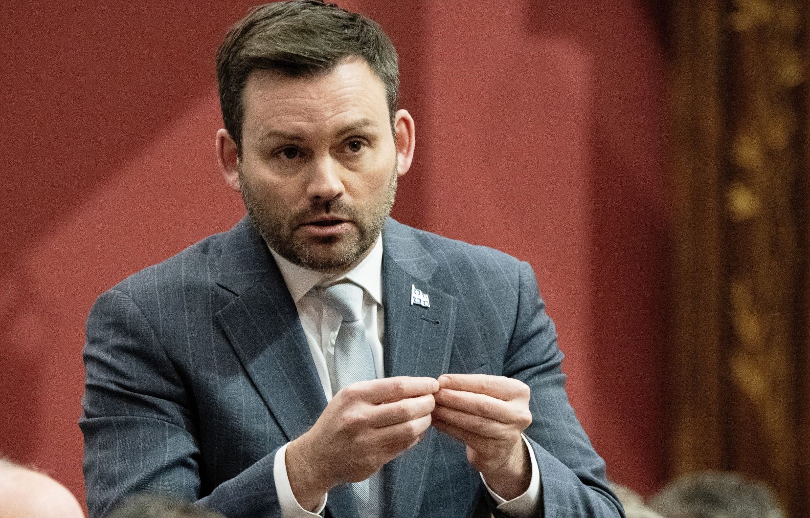 Le chef du Parti québécois, Paul St-Pierre Plamondon