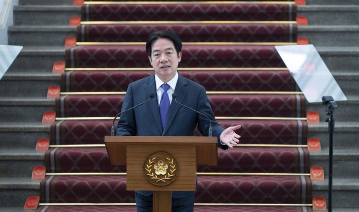 Le président taïwanais Lai Ching-te en conférence de presse à Taipei, le4 février 2025
